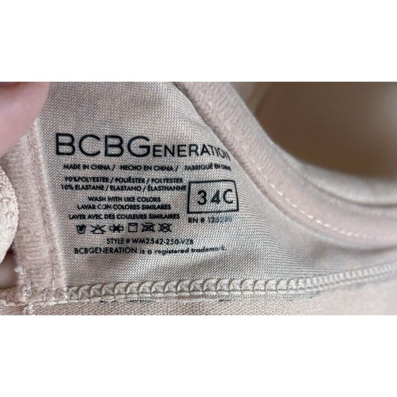 BCBGeneration Racer Back Sports Bra Color Rugby Tan 34C Polyester And Elastine - Picture 5 of 6